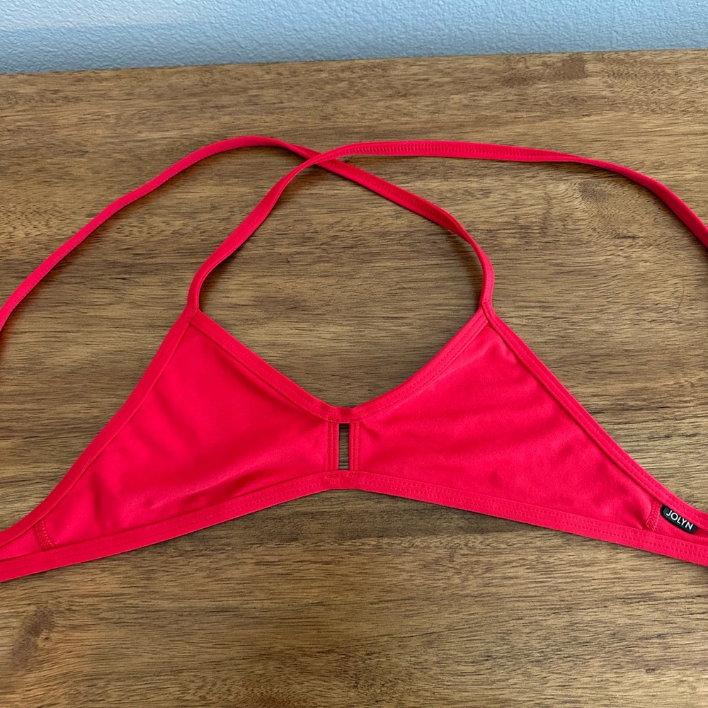 JOLYN Clothing Red “Vent” Bikini Top